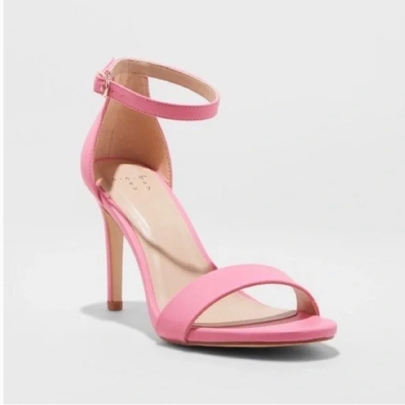 a new day Shoes - A New Day: Myla Bubblegum Pink Ankle-Strap Stilettos Unworn Sz 9.5